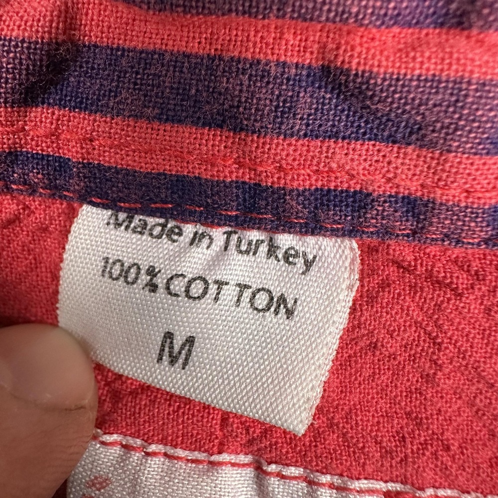 Vintage Dimitri's Network Sweatshirt Mens Medium Red Striped Pullover 80's 90's - Picture 3 of 12